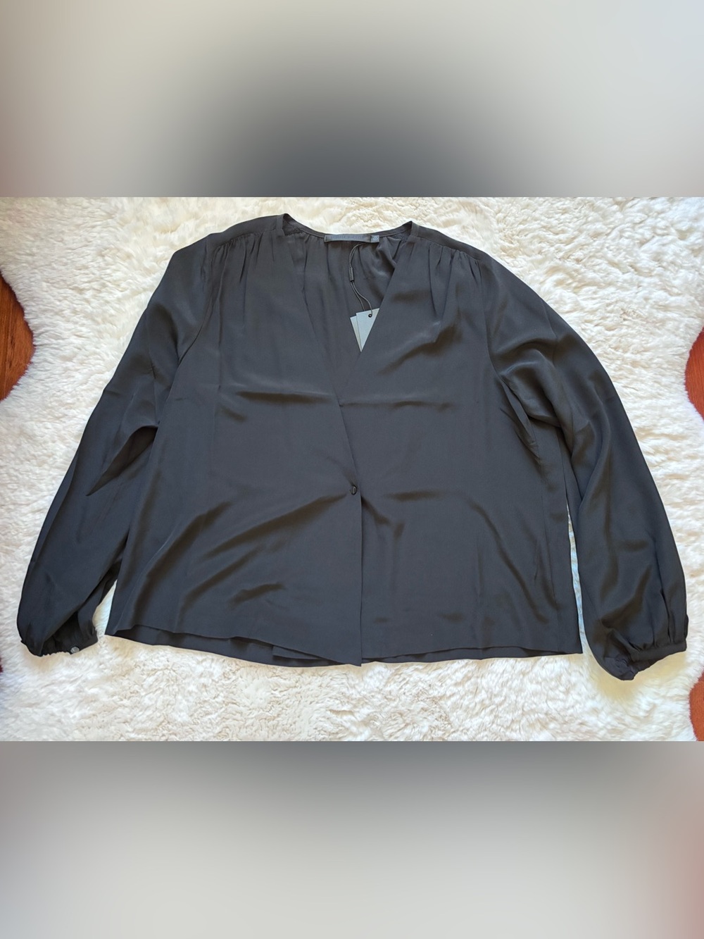 Jenni Kayne Silk Sydney Top Blouse, Black, XS